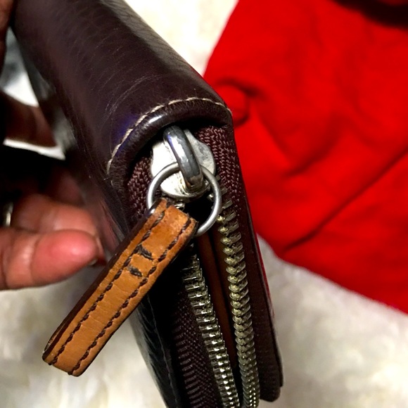 Vintage Coach Calfskin Leather zip long wallet - Picture 5 of 10